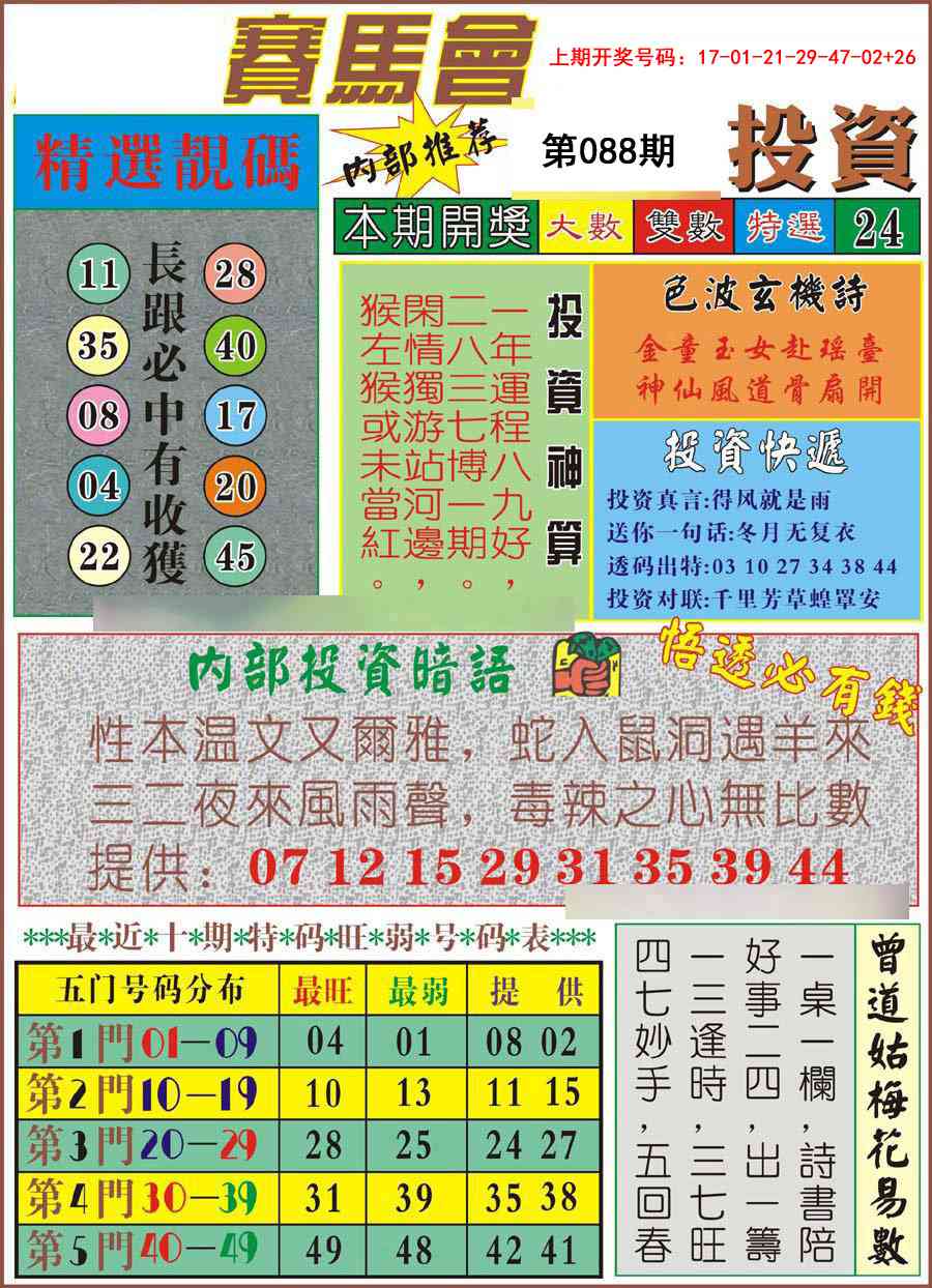 088期马会投资[图]